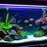 어항 LED 조명 - **Prompt 1: A Vibrant Aquatic Ecosystem Under Dynamic LED Lighting**
    A wide shot of a stunning, ...
