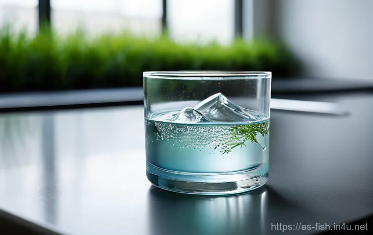 수질 문제 해결 가이드 - **Invisible Contaminants in a Glass of Water:**
    "A photorealistic close-up of a perfectly clear ...
