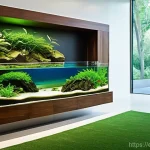 열대어 사육법 - **A Serene Nature Aquarium Landscape:** A meticulously aquascaped freshwater aquarium, emulating a t...