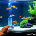 관상어 배송 안전법 - **Prompt 1: The Careful Preparation**
    "A close-up, high-angle shot of an aquarist's hands, with ...